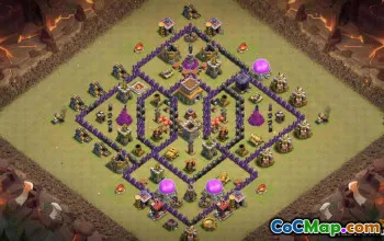 Layouts base da prefeitura de CoC 8: Guerra, Troféu e Mapas Híbridos #13686