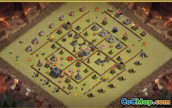 CoC Town Hall 9 Base Copy & Map | War, Home Village Layouts #27549