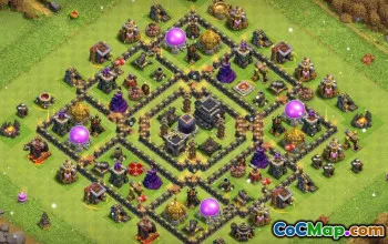 COC टाउन हॉल 9 बेस लेआउट: खेती, हाइब्रिड और ट्रॉफी मैप्स #15064