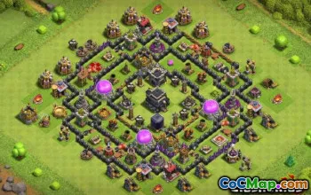 COC Town Hall 9 ბაზის განლაგება: მეურნეობის რუქები და ბმულები #12757