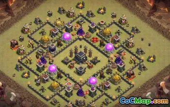 COC市政厅9基础布局：农业，奖杯和家庭地图＃15058