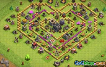 COC टाउन हॉल 9 बेस लेआउट: खेती, ट्रॉफी और हाइब्रिड #13956