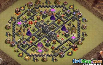 COC Town Hall 9 ბაზის განლაგება: მეურნეობა, ტროფი და ჰიბრიდული რუქები #11482