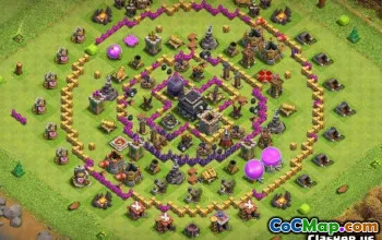 COC टाउन हॉल 9 बेस लेआउट: खेती, ट्रॉफी और हाइब्रिड मैप्स #14143