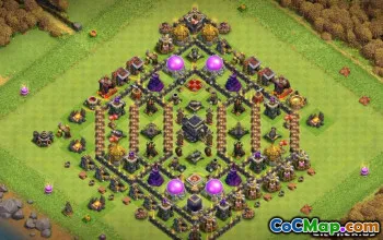 COC टाउन हॉल 9 बेस लेआउट: खेती, ट्रॉफी और हाइब्रिड मैप्स #14429