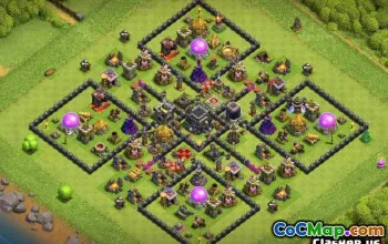 Coc Town Hall 9 Base Layouts: Farming and Trophy Maps #13370