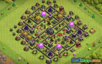 Coc Town Hall 9 Base Layouts: Farming and Trophy Maps #13407