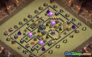 CoC Town Hall 9 Base Layouts: Farming & Trophy Maps #13452