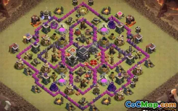 CoC Town Hall 9 Base Layouts: Farming & Trophy Maps #13481