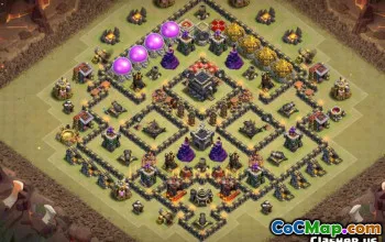 Ратуша Coc 9 базовые макеты: фермерские и трофейные карты № 13731