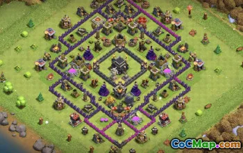 COC Town Hall 9 Baslayouter: Jordbruk och trofékartor #15592