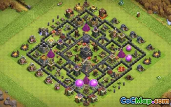 COC Town Hall 9 Baslayouter: Farming & Trophy Maps #15758