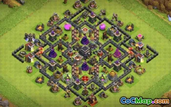 COC Town Hall 9 Baslayouter: Farming & Trophy Maps #15871