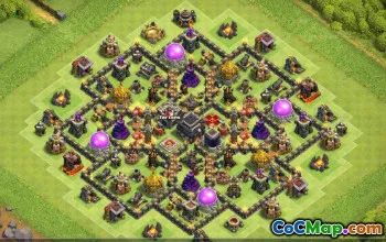 COC Town Hall 9 Baslayouter: Farming & Trophy Maps #16331