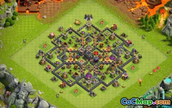 CoC Town Hall 9 Base Layouts: Farming, Trophy & Maps #17129