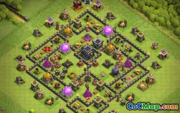 CoC Town Hall 9 Base Layouts: Farming & Trophy Maps #17224