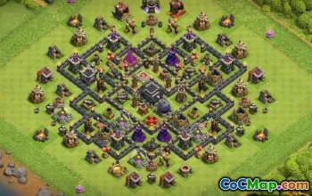 COC市政厅9基础布局：农业，奖杯等！ ＃13749