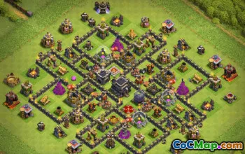 CoC Town Hall 9 Base Layouts: Farming, War & Trophy Maps #17217
