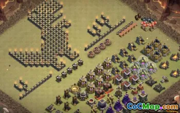 COC Town Hall 9 ბაზის განლაგება | სასაცილო და პროგრესის რუქები #10253