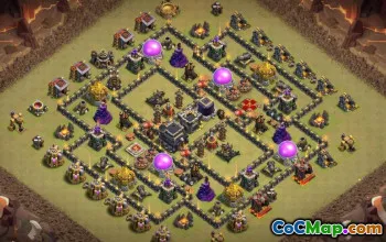 COC Town Hall 9 Baslayouter: Hem, War & Farming Maps #15961