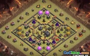 Municipio COC 9 Layout di base: mappe di casa, guerra e ibridi #12688