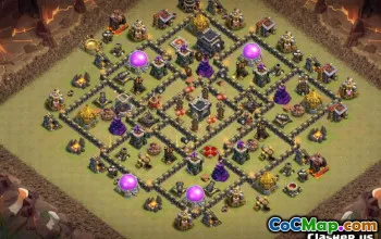 Tata Letak Pangkalan Balai Kota Coc: Tautan Rumah, Perang & Peta #13733