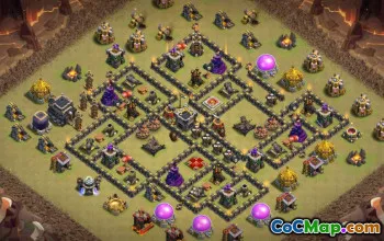 CoC Town Hall 9 Base Layouts | Home, War & Map Links #15554
