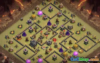 COC टाउन हॉल 9 बेस लेआउट: होम, वॉर एंड मैप्स #13469