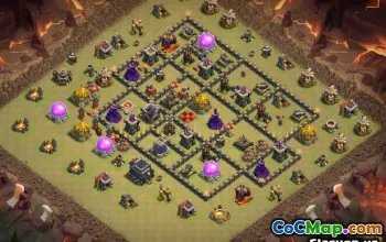 COC市政厅9基本布局 - 家庭，战争和地图＃13703