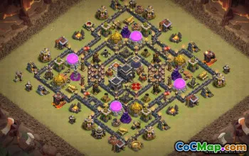 COC市政厅9基础布局：家庭，战争，奖杯和农业＃14612