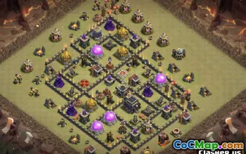 COC Town Hall 9 ბაზის განლაგება: მთავარი, ომის და ტროფეის რუქები #10431
