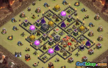 CoC Town Hall 9 Base Layouts: Home, War & Trophy Maps #14080