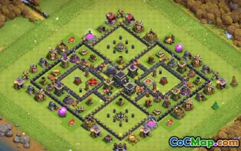 CoC Town Hall 9 Base Layouts: Home, War & Trophy Maps #15215
