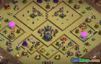 CoC Town Hall 9 Base Layouts: Home, War, & Trophy Maps #15862