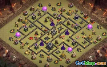 CoC Town Hall 9 Base Layouts: Home, War & Trophy Maps #17412