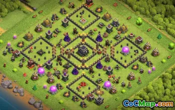 CoC Town Hall 9 Base Layouts: Home, War & Trophy Maps #17463