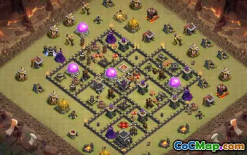 COC市政厅9战争和家庭的基本布局和链接＃13626