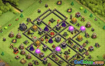 COC Town Hall 9 Layout e Link di base - Mappe di casa e di guerra #13384