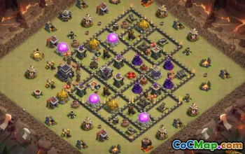 COC Town Hall 9 ბაზის განლაგება და ბმულები - საწყისი და ომის რუქები #13709