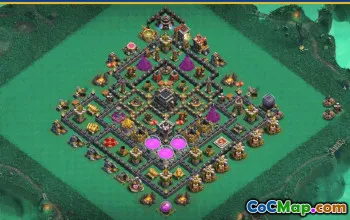 CoC Town Hall 9 Base Layouts & Links | Trophy, Farming, Maps #28658