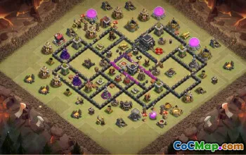 CoC Town Hall 9 Base Layouts & Map | War & Home Village #27574