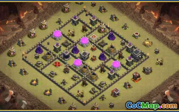 CoC Town Hall 9 Base Layouts & Maps | Copy & Download #28164