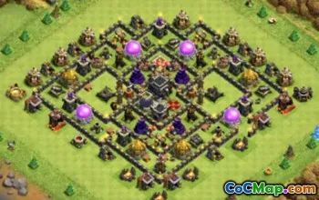 COC Town Hall 9 ბაზის განლაგება და რუქები - ასლი და ბმული! #12320