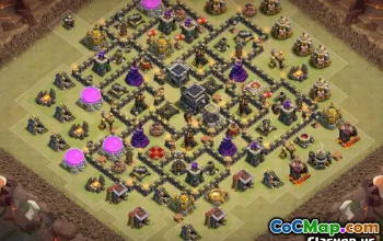 COC Town Hall 9 ბაზის განლაგება და რუქები - ასლი და ბმული #13727