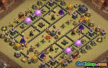 COC Town Hall 9 ბაზის განლაგება და რუქები - დააკოპირეთ ახლავე! #11131