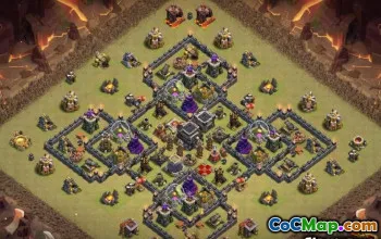 COC Town Hall 9 ბაზის განლაგება და რუქები - დააკოპირეთ ახლავე! #12587