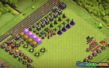 COC Town Hall 9 ბაზის განლაგება და რუქები - დააკოპირეთ ახლავე! #12602