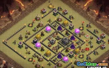 COC Town Hall 9 ბაზის განლაგება და რუქები - დააკოპირეთ ახლავე! #12697