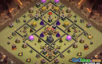 COC市政厅9基础布局和地图 - 立即复制！ ＃13857