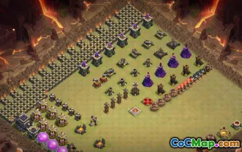 Coc Town Hall 9 Basislayouts & Karten | Kopieren Sie Ihre ideale Basis #14684